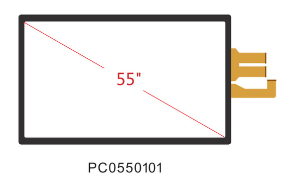 55 η ίντσα πρόβαλε τη χωρητική πολυ επιτροπή οθόνης αφής LCD, έτοιμος προς χρήση, UVC