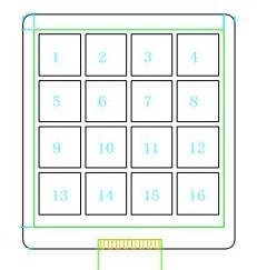 3.5» επιτροπή επίδειξης 16 βασικής Touchkey μητρών ανθεκτικής οθόνης αφής/οθόνης αφής
